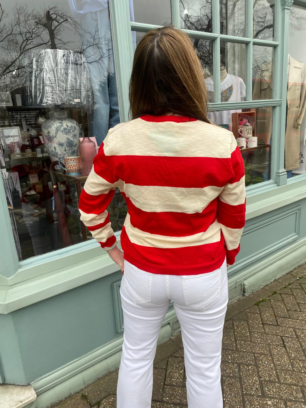 *COMPANÍA FANTASTICA RED STRIPED KNIT