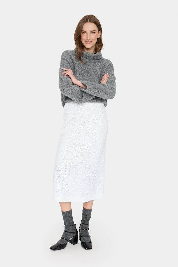 GERTRUDESZ SKIRT BY SAINT TROPEZ BRIGHT WHITE 30513480