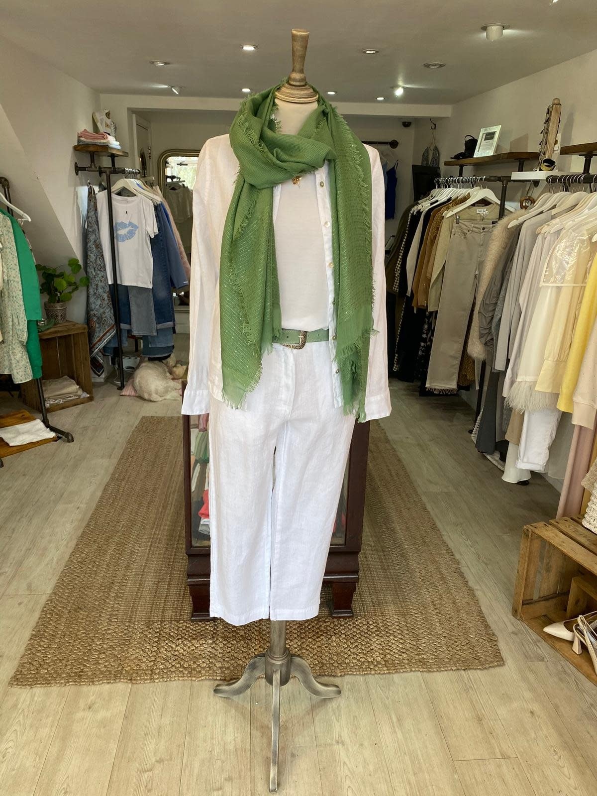 HARIS LINEN HIGH WAISTED CURVE TROUSERS PNT1725