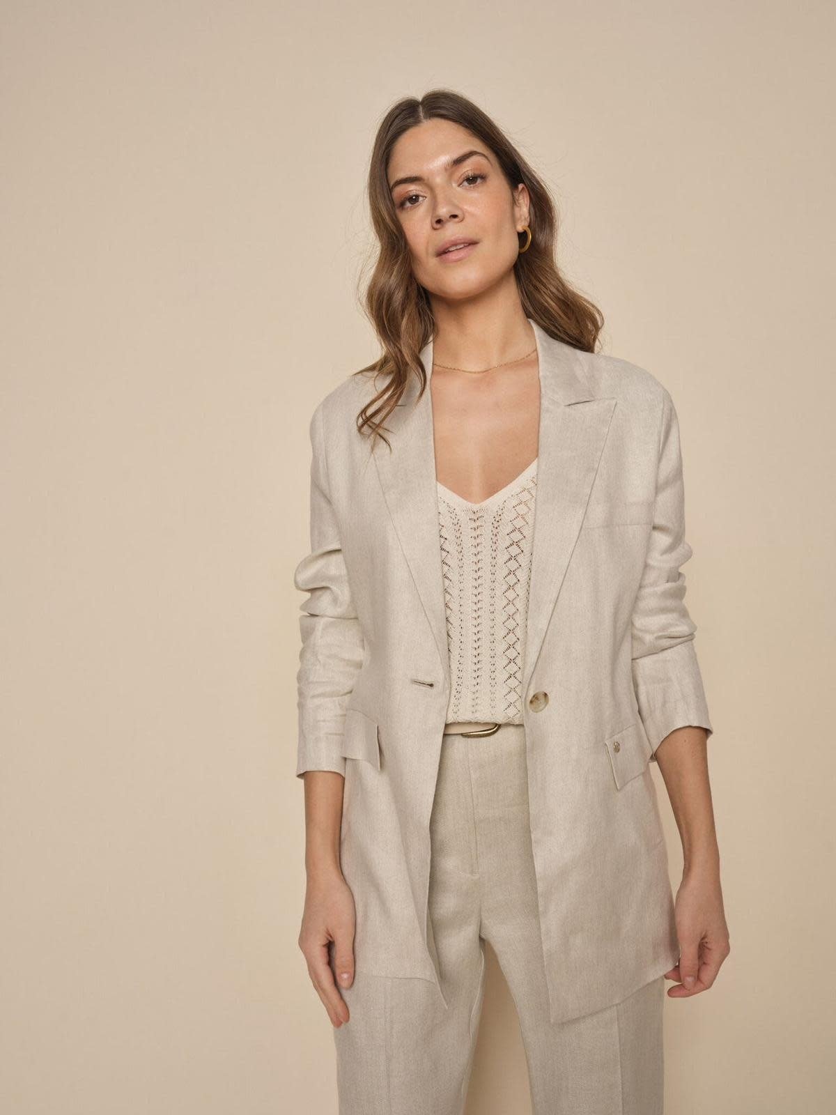 SELDA LINEN BLAZER 162730 by MOSMOSH