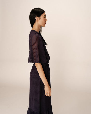 *GRACE & MILA LONG DRESS MARINE PERSE