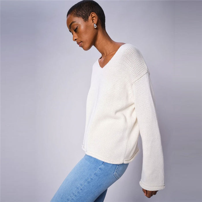 *BINE LS V-NECK KNIT