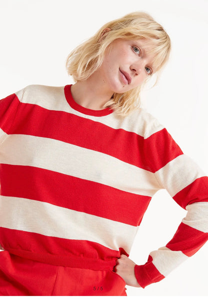 *COMPANÍA FANTASTICA RED STRIPED KNIT