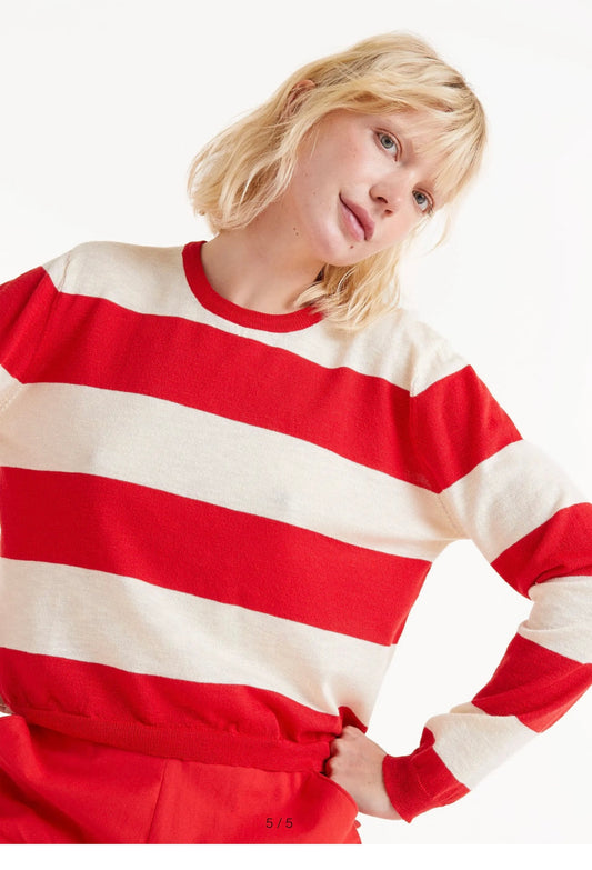 *COMPANÍA FANTASTICA RED STRIPED KNIT