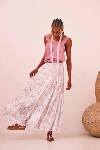 NEKANE
LONG PRINTED SKIRT WITH EMBROIDERY

Ref. CS.KAMAN-000027