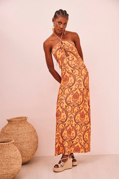 NEKANE
ANTONI PRINTED HALTER DRESS