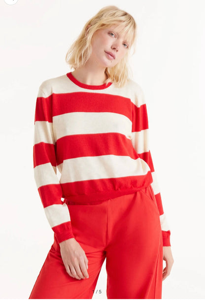 *COMPANÍA FANTASTICA RED STRIPED KNIT
