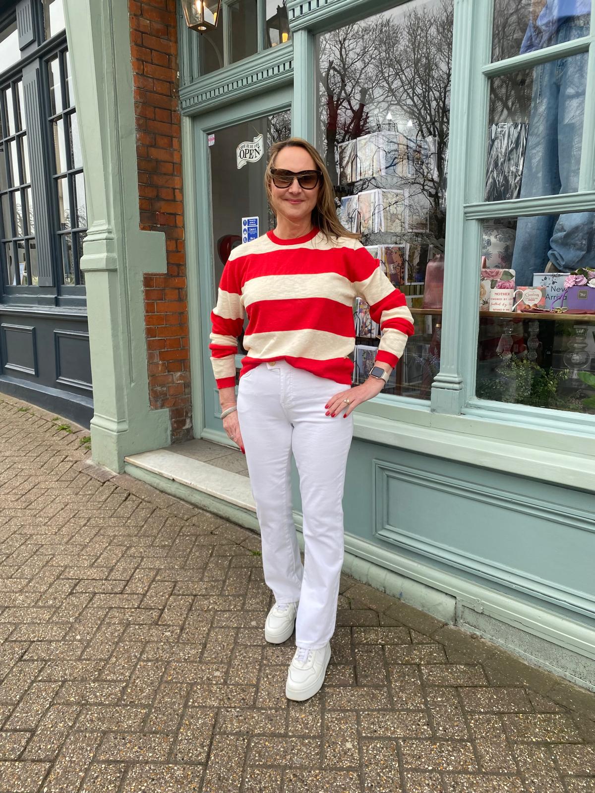 *COMPANÍA FANTASTICA RED STRIPED KNIT