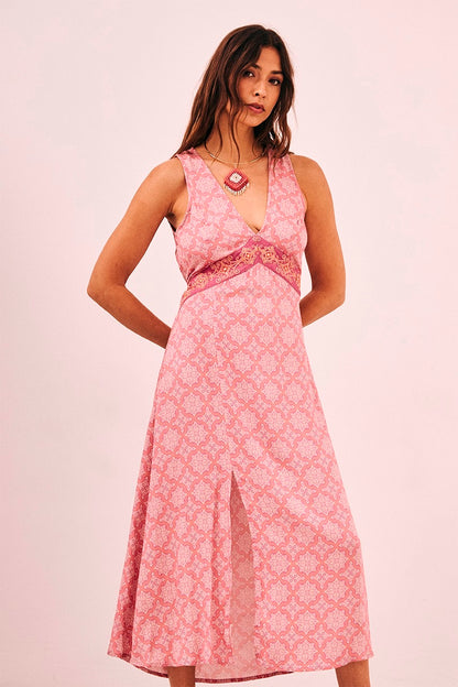 NEKANE
ARON LONG EMBROIDERED PRINTED DRESS