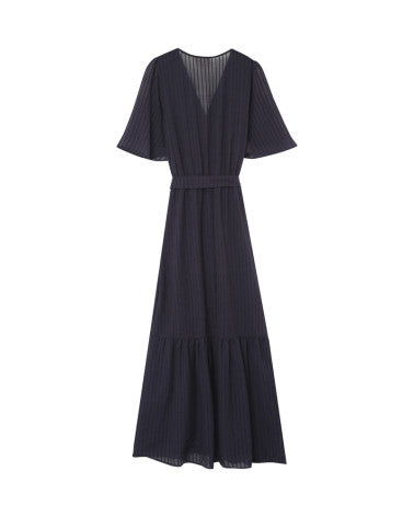 *GRACE & MILA LONG DRESS MARINE PERSE