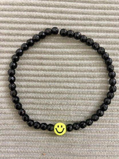 PEACHY + WILD BLACK SMILE BRACELET