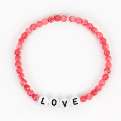 PEACHY + WILD CHALCEDONY LOVE BRACELET