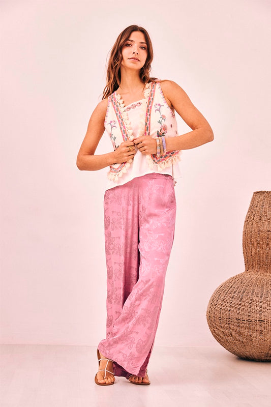 NEKANE
POMPOMS EMBROIDERED VEST