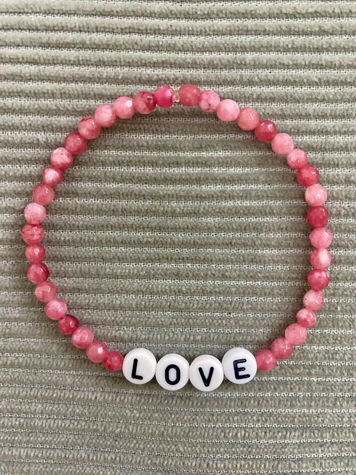 PEACHY + WILD CHALCEDONY LOVE BRACELET