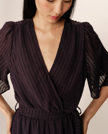 *GRACE & MILA LONG DRESS MARINE PERSE