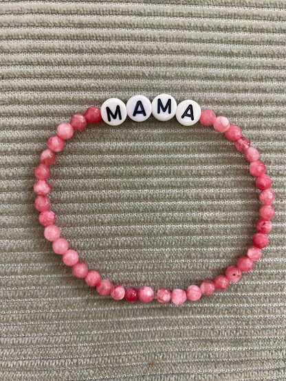 PEACHY + WILD CHALCEDONY MAMA BRACELET