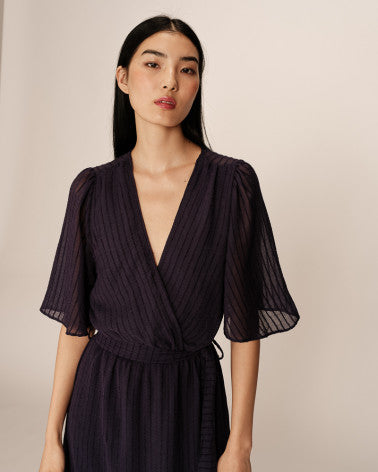 *GRACE & MILA LONG DRESS MARINE PERSE