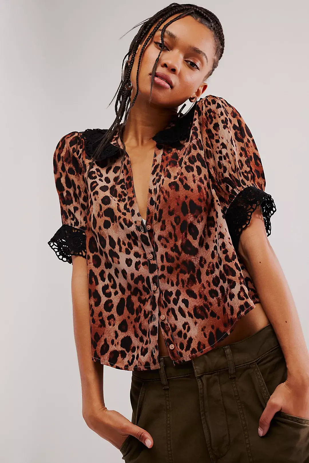 MY LOVE BLOUSE IN LEOPARD COMBO
