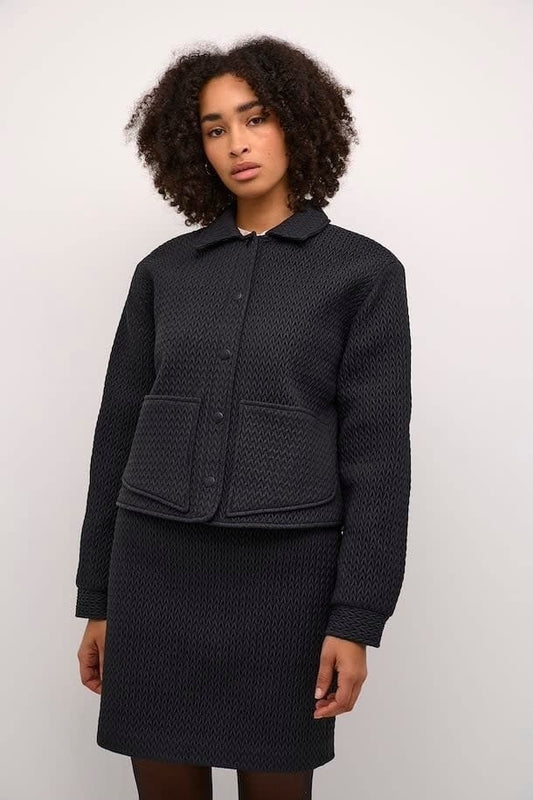 KARANDY JACKET BY KAFFE IN DEEP BLACK