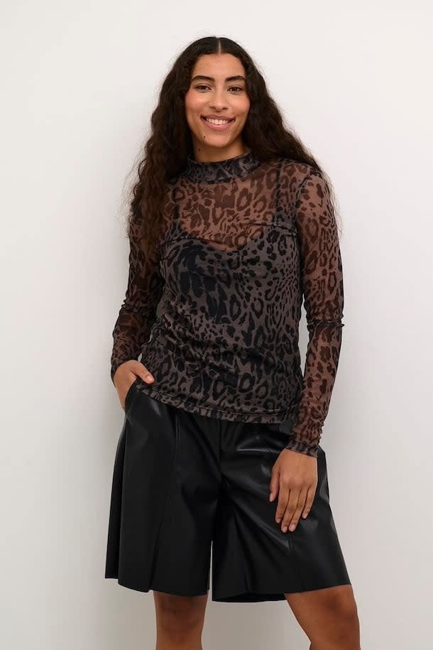 KAJOHANNE LS  NETTED T-SHIRT BY KAFFE