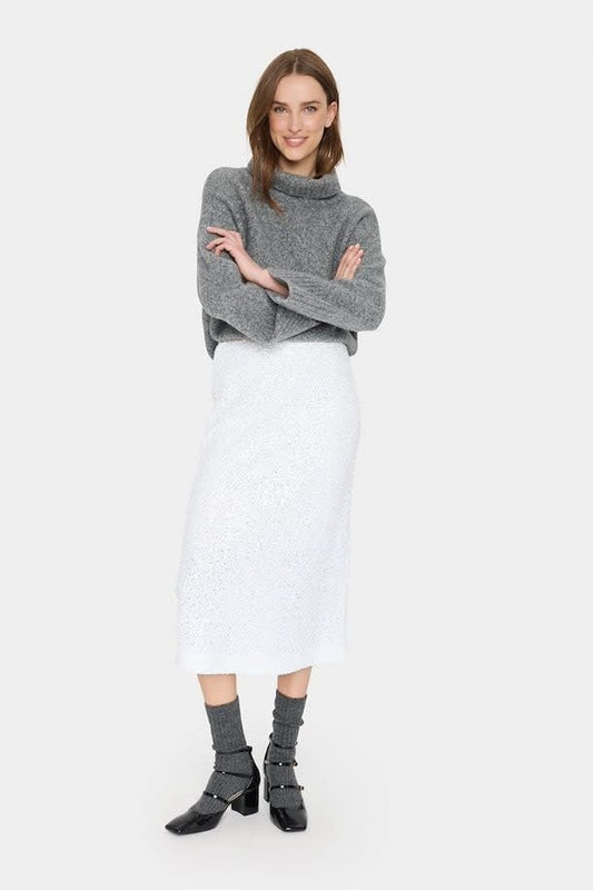 GERTRUDESZ SKIRT BY SAINT TROPEZ BRIGHT WHITE 30513480