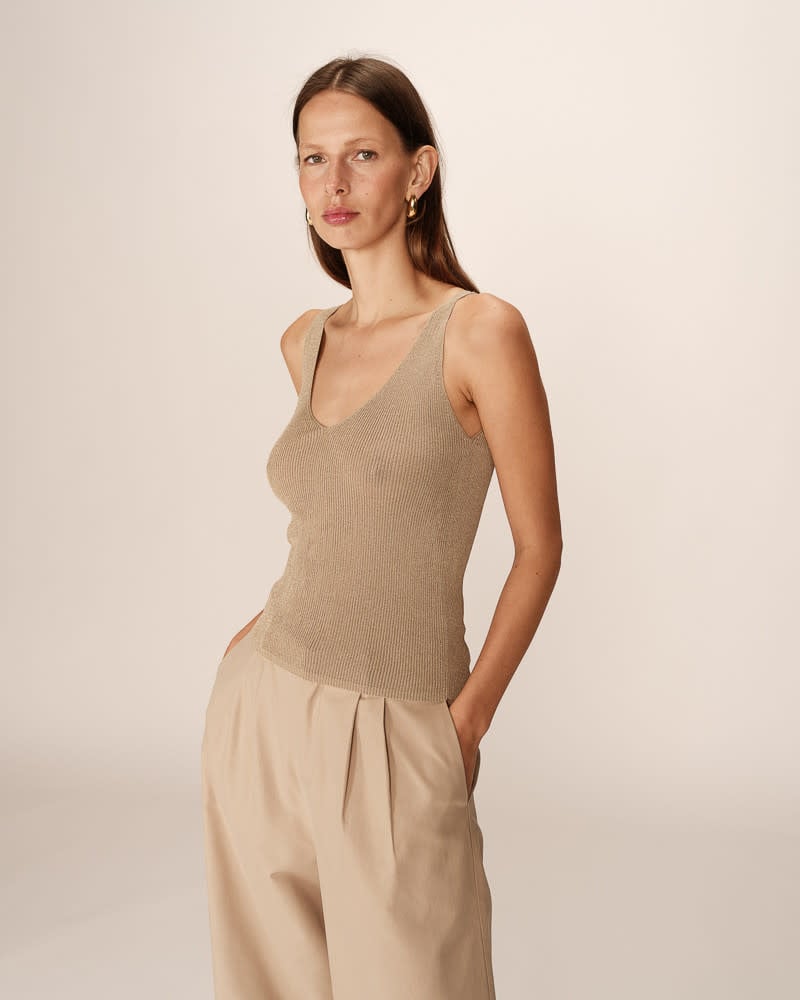 GRACE AND MILA PAILLETTE SLEEVELESS TOP