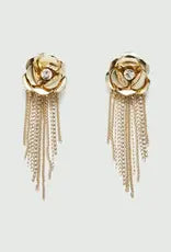 EMPOLI EARRINGS 2025 GOLD RHINESTONE/FLOWER