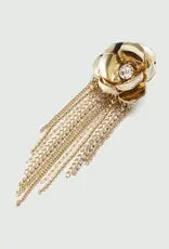 EMPOLI EARRINGS 2025 GOLD RHINESTONE/FLOWER