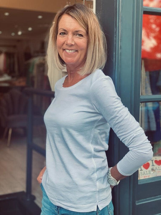 ARDEN O-NECK TEE L/S ORGANIC