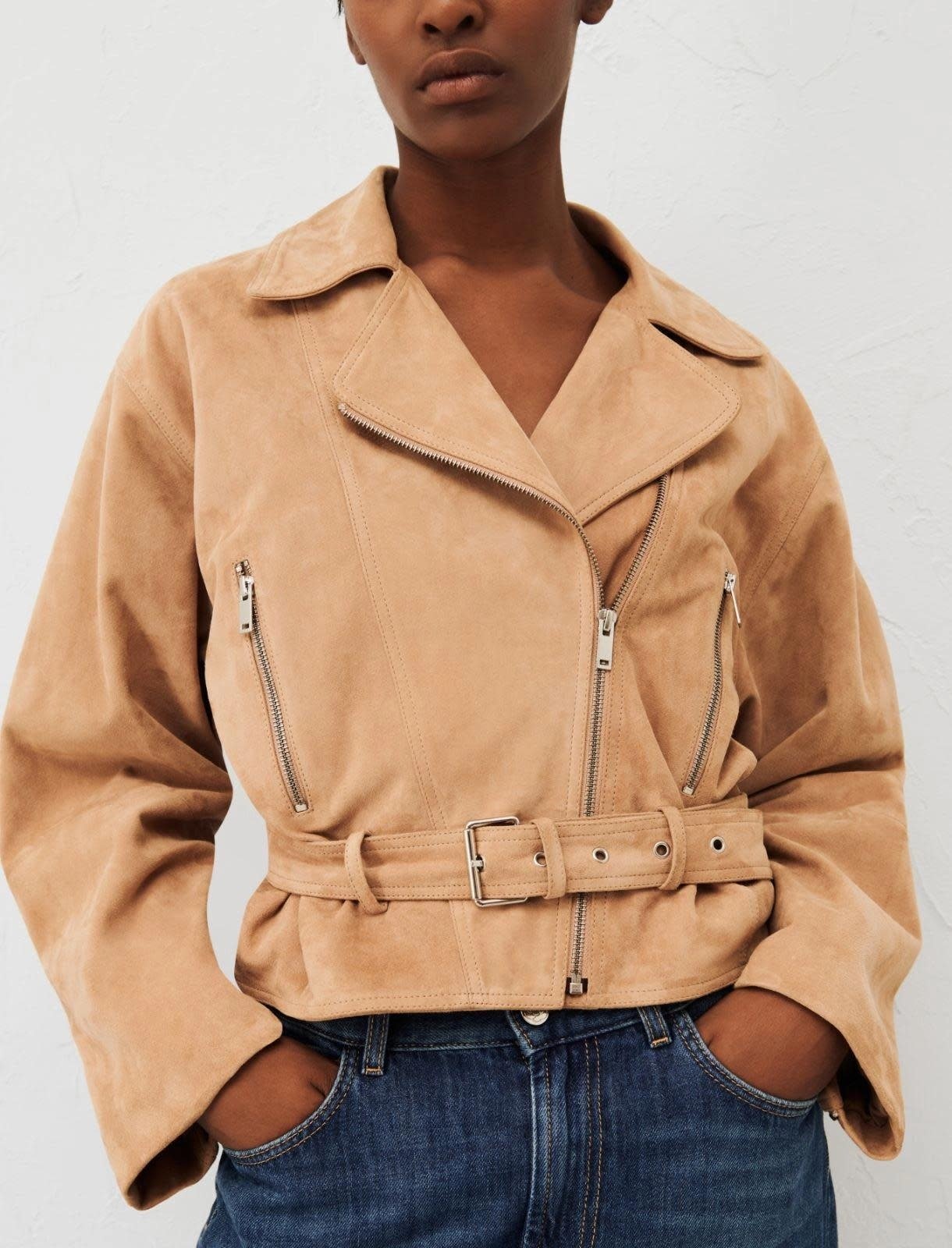 FALANGE LEATHER JACKET BY MM MARELLA  SS24