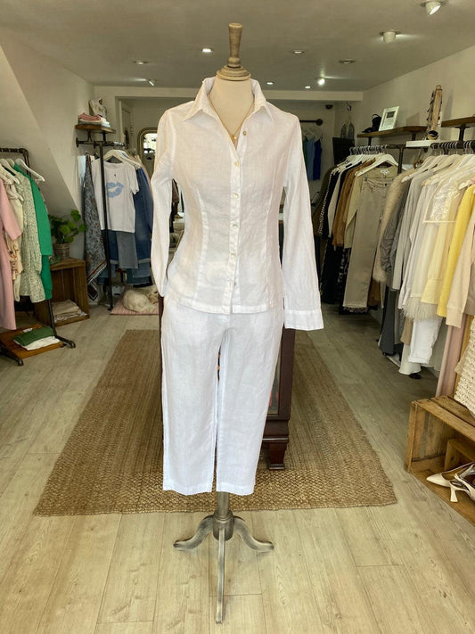 HARIS 100% LINEN FITTED LS SHIRT SHR0012