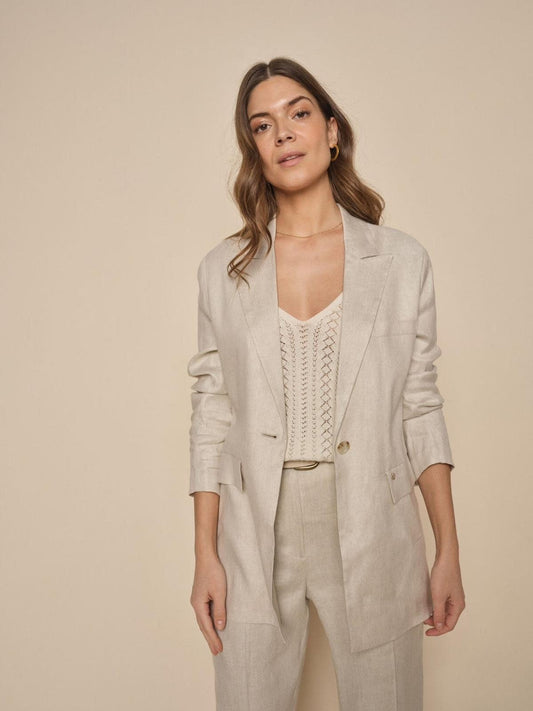 SELDA LINEN BLAZER 162730 by MOSMOSH